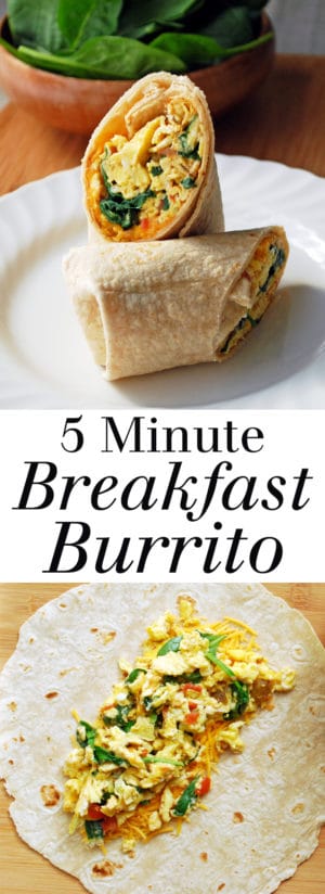 Five Minute Breakfast Burrito - The Live-In Kitchen